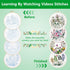 Enkor 4 Sets Embroidery Kit for Beginners Adults, Beginner Embroidery Kit for Adults, Floral Embroidery kit,Embroidery Kit for Beginners Flowers F...