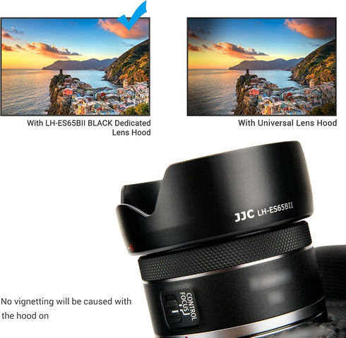 RF 50mm Petal Reversible Lens Hood & UV Filter Kit Fit for Canon RF 50mm f/1.8 STM Lens Replaces Canon ES-65B Hood on Canon EOS R6 R5 RP R Cameras...