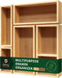 ROYAL CRAFT WOOD 5-Piece Bamboo Drawer Organizer Set – Multi-Use Storage Trays for Kitchen, Bathroom, Office, Makeup, Jewelry & More – Junk Drawer...