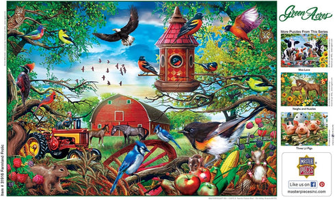 Masterpieces 300 Piece EZ Grip Jigsaw Puzzle - Farmland Frolic - 18"x24"...