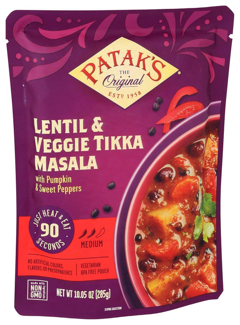 Patak's Lentil and Veggie Tikka Masala Ready To Heat Curry, 10.05 Fl Oz...
