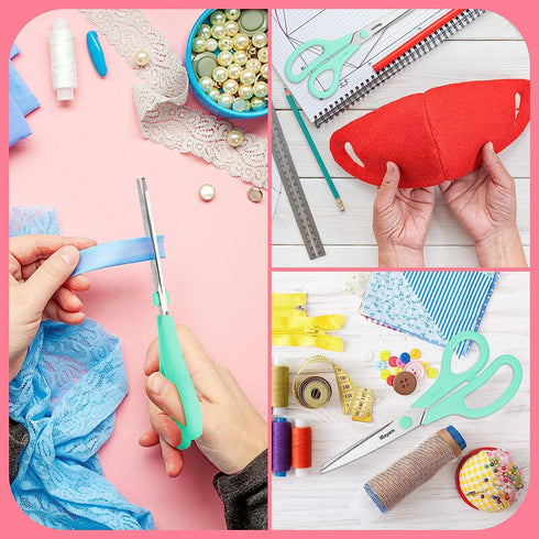 Cutting & Measuring Devices, iBayam 8" Heavy Duty Scissors Bulk 1-Pack, Cutting Tools Scissors Shears with Comfort-Grip Handles for Office Home Sc...