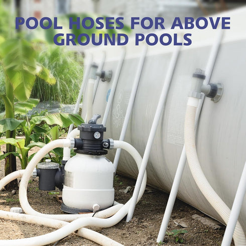 Pool Hose for Above Ground Pools, 1.25" Diameter Pool Pump Replacement Hose 41 Inches Length Swimming Pool Hose with 2 Pcs Hose Clamps...