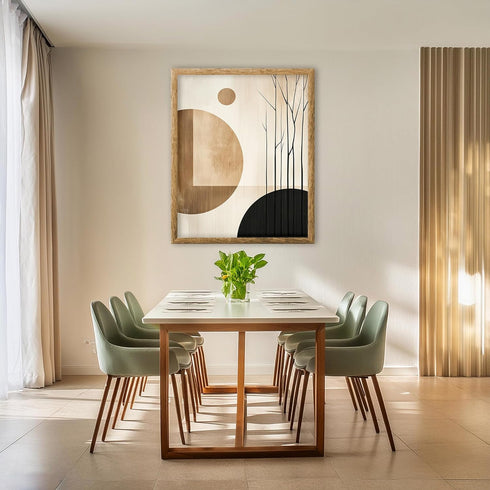 Posterizer 1 pcs-minimalist, geometric design-gold and black 8-Abstract & Modern Art-Gift for Men Women Teens-Chic Home Decor- unframed wall art...