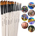 Angular Paint Brushes Nylon Hair Angled Watercolor Pait Brush Set for Acrylics Watercolors Gouache Inks Oil and Tempera(12pcs Pearl White Angled P...