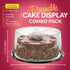 9" Plastic Disposable Cake Containers Carriers with Dome Lids and Cake Boards | 3 Round Cake Carriers for Transport | Clear Bundt Cake Boxes/Cover...