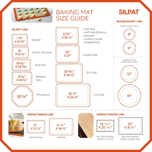 Silpat The Original Perfect Bread Quarter Size Baking Mat...