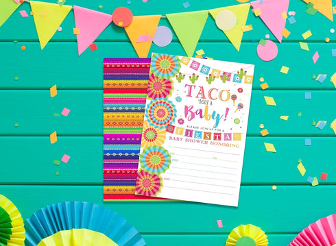 Your Main Event Prints Fiesta Baby Shower Invitation - Taco Baby Shower - Fiesta Invitation - 20 Fill-in Invitations - Envelopes Not Included...