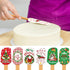 6 Pieces Christmas Silicone Spatula Xmas Cake Spatula with Wooden Handle Snowmen Pancake Spatula Cute Pan Scraper Xmas Dish Scraper Cooking Spatul...