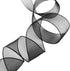VATIN Christmas Ribbon Sheer Organza Wired Ribbon 1-1/2 inch 25 Yards (75Ft) -Black,Perfect for Making Bows and Wreaths...