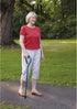 Carex Health Brands Ergo Offset Cane with Soft Cushioned Handle - Adjustable Walking Cane, Blue, 29-38 Inch (Pack of 1)...