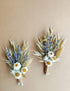Dried Flowers Boutonniere for Men Wedding 2 Pieces Set Groom Boutonniere kit Boho Pampas Fall Anniversary Decorations (Lavender)...