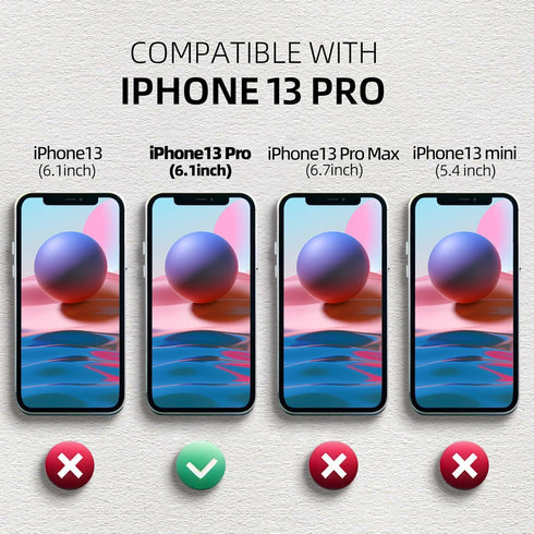 SPORTLINK Compatible with iPhone 13 Pro Waterproof Case - Built in Screen Protector Full Body Shockproof Dustproof IP68 Waterproof Case for iPhone...