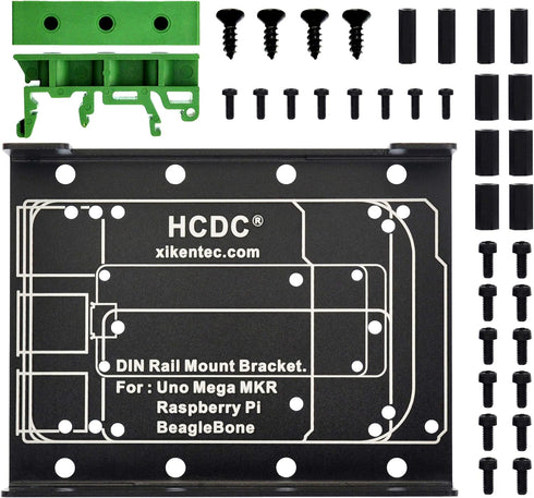 DIN Rail Mount Bracket for Raspberry Pi A+ B+ 2B 3B 3B+ 4B Zero Arduino Uno Mega Mkr BeagleBone...