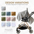 MOZAH Baby Car Seat Cover - Belgian Grey - 100% Organic Muslin - Soft, Breathable and Lightweight, Baby Infant Car Seat Essentials...