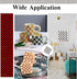 6pcs Reusable Check Painting Stencils, Small Square Plaid Stencils,Plastic Art Craft Checkerboard Templates,DIY Home Décor Card on Wood Wall Fabri...