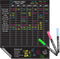 Cinch Magnetic Dry Erase Chores Chart for Kids (17x20 inches, Black) - 6 Whiteboard Markers with Magnets...