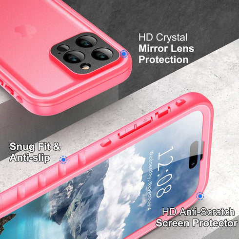 SPORTLINK Design for iPhone 14 Pro Max Waterproof Case - Shockproof Dustproof Phone Case with Screen Protector for iPhone 14 Pro Max, Full Body Pr...