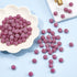 PH PandaHall 100pcs 10mm Fuchsia Rhinestones Pave Disco Ball Clay Beads, Polymer Clay Rhinestone Beads Round Charms Crystal Diamond Beads for Brac...