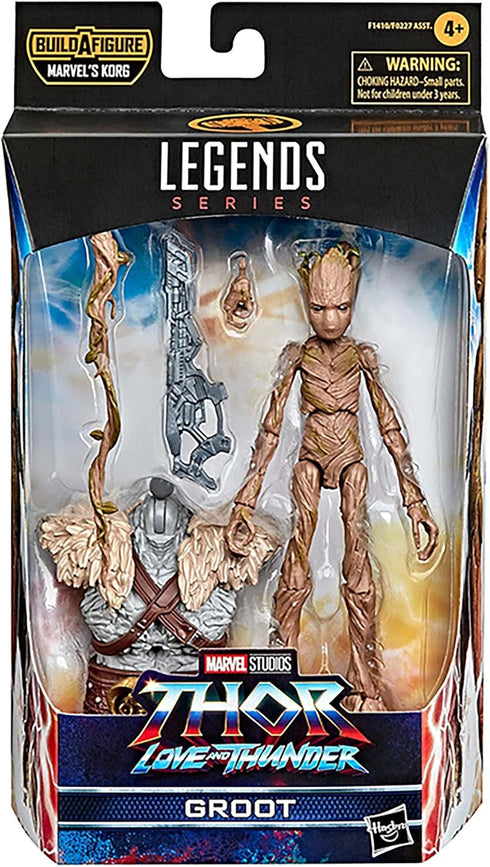 Marvel Legends Series Thor: Love and Thunder Groot Action Figure 6-inch Collectible Toy, 4 Accessories, 1 Build-A-Figure Part...