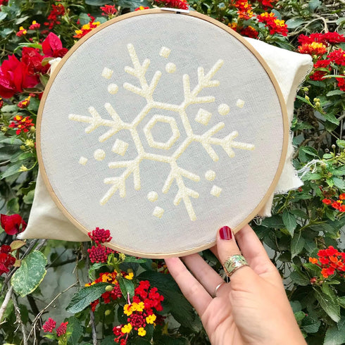 INFUNLY 4 Pack Snowflake Embroidery Kits Cross Stitch Kits for Beginners Adults Christmas Needlepoint Starter Kit with Instructions for Thanksgivi...