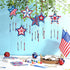 Sheroll 30 Pack 4th of July Wind Chime Kit for Kids DIY Craft Make Your Own Patriotic Star Wooden Wind Bell Decoration for Girls Boys Art Ornament...