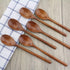 Wooden Spoons, 6 Pieces 9 Inch Wood Soup Spoons for Eating Mixing Stirring, Long Handle Spoon with Japanese Style Kitchen Utensil, ADLORYEA Eco Fr...