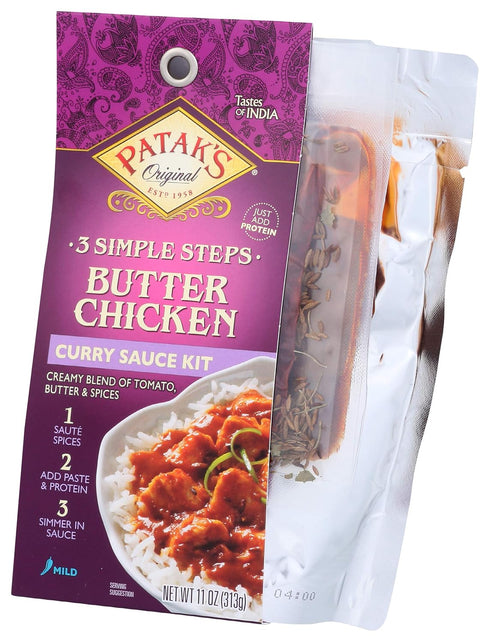 Patak's Butter Chicken Curry Sauce Kit 3-Step, 11 Fl Oz...