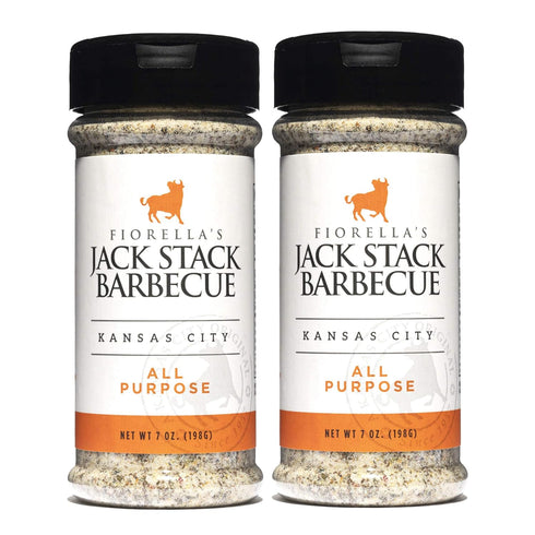 Jack Stack Barbecue All Purpose Dry Rub Seasoning - Kansas City Spice 2 Pack - for Chicken, Beef, Ribs, Vegetables, Seafood, and More (7oz Each)...