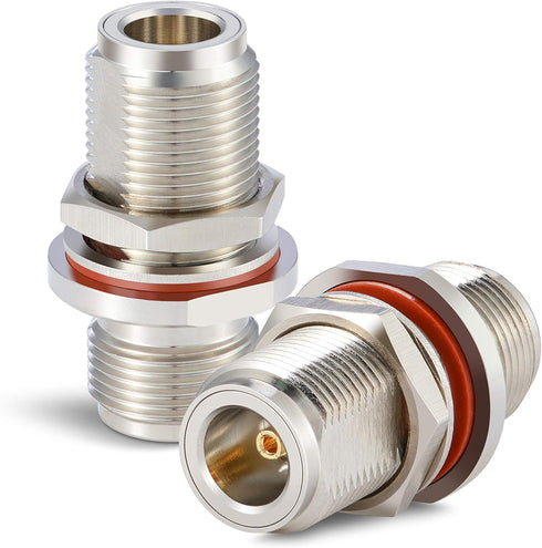 XRDS -RF 2PCS N Female to N Female Bulkhead Connector Coax Bulkhead Connector...
