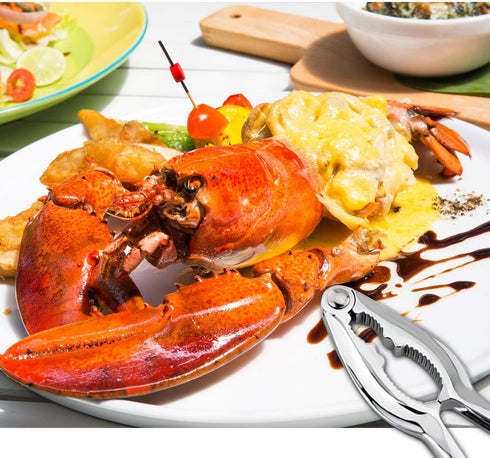 Crab Leg Crackers and Tools Shellfish Crab Claw Cracker Seafood Lobster Crackers and Tools, 4 Pack Nut Crackers for Crab Legs...