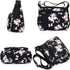 Womens Nylon Floral Shoulder Bag Crossbody Bag Messenger Bags Travel Handbags With Adjustable Strap Waterproof...