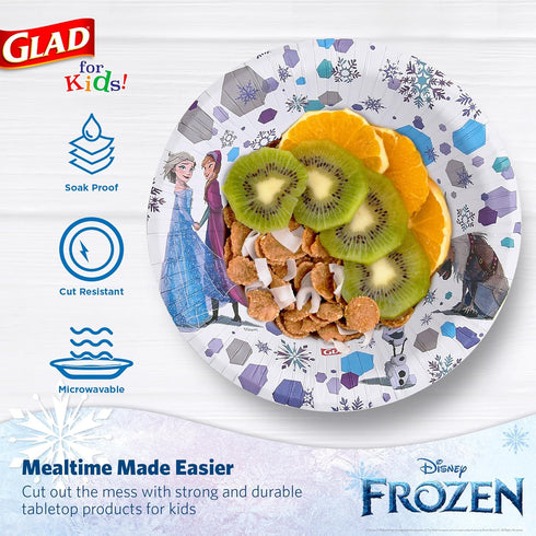 Glad for Kids Disney Frozen 12oz Paper Bowls| Disney Anna and Elsa Paper Bowls, Kids Bowls| Kid-Friendly Paper Bowls for Everyday Use, 12oz Paper ...