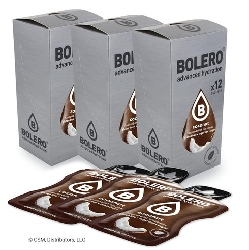 Bolero- Sugar Free Drink Mix Packets Coconut Fruit Flavors | Powdered Flavored Water Packets | 36 Small Sachet On The Go Packets...