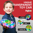 Light-Up Transparent Car Toy for Kids - 1 Pack - Bump and Go Colorful Moving Gears, Music, LED Effects - Fun Educational Toy - Great Birthday Gift...