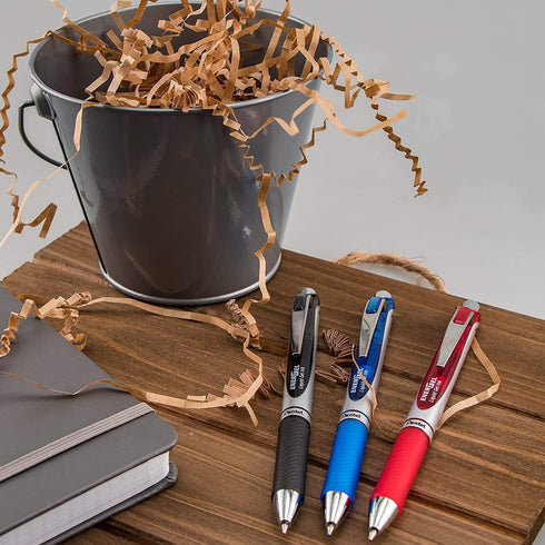 Pentel EnerGel Liquid Gel Ink Pens 0.7 mm - Pack of 5 Black Deluxe RTX Pens with 3 Refills...