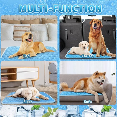 Dog Cooling Mat - Extra Large Thicken Self Cooling Mat for Small Medium Large Dogs,Easy Washable,Water Absorption Top,Materials Safe,...