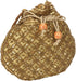 Indian Sequence Potli Bag For Women, Wedding Purse/Jewelry Purse for Women (Base Color- Golden)...