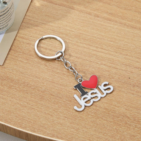 PHAETON 20PCS Jesus Pendants Keyrings Keychains Religious Door Car Key Holders Jesus Key Rings Religious Favors for Christians Easter Prayer Gifts...