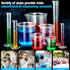 moveland Plastic Graduated Cylinders and Beakers with 5 Pipettes, 10ml 25ml 50ml 100ml Cylinders, 50ml 100ml 250ml 500ml 1000ml Beakers, Ideal for...