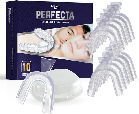 PERFECTA 10 Dental Night Guards Moldable Sleeping Mouthguards Against Bruxism Teeth Grinding and TMJ Disorders Bpa Free, Case Included...