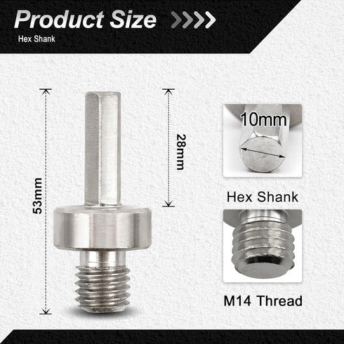 Core Drill Bit Adapter - 2pcs 5/8''-11 Thread to 3/8'' (10mm) Hex Shank Diamond Hole Saw Adapter for Electric Hand Drill...