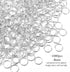 1000 Pcs 8mm Open Jump Rings Silver Plated Jump Rings for Jewelry Making Single Ring Bulk for DIY Craft Earring Necklace Bracelet Pendant Choker J...