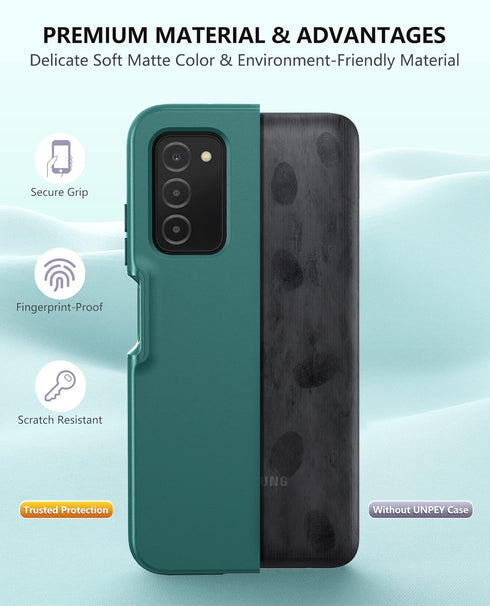 for Samsung Galaxy A03s Phone Case: Shockproof Silicone Slim Covers Hybrid Pretty Protective Cell Cases - Durable TPU Dual Layer Drop-Proof Girl, ...