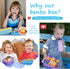 Bento Lunch Boxes with 4 Compartments, Sauce Container, Utensils, Food Picks and Muffin Cups for School or Adults, Blue...