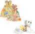 2Pcs Floral Dog Dress for Small Dog Girl Chihuahua Yorkies Princess Dress Summer Skirt for Puppy Kitten, Painting Floral, L...