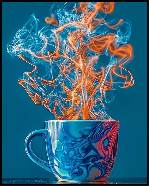 Posterizer 1 pcs-abstract colorful poster-warm beverage-coffee mug -4-Kitchen & Bar Art-Abstract & Modern Art- Art for Cafe, Restaurant, Coffee Ba...