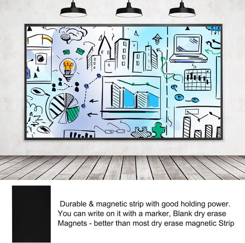 Dry Erase Magnetic Sheet Magnetic Board -11.7 Inch x 8 Inch/Black/2 Pack...