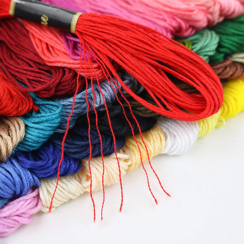 Similane Embroidery Floss 50 Skeins Cross Stitch Thread Rainbow Color Friendship Bracelets Crafts Floss with 12 Pcs Floss Bobbins and 1 Pcs Needle...