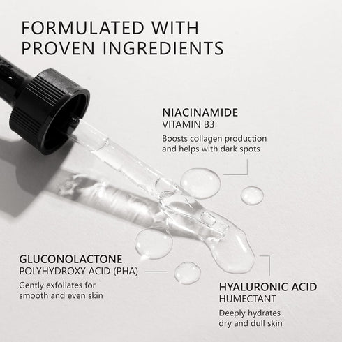 ASTERWOOD Niacinamide Serum for Face - Anti-Aging, Pore Minimizing, Hydrating - Vitamin B3 Facial Serum - with Hyaluronic Acid - Tone, Texture - 1...